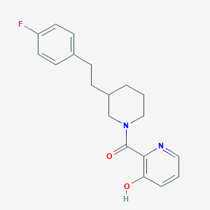 molecular formula C19H21FN2O2 B5398369 2-({3-[2-(4-fluorophenyl)ethyl]-1-piperidinyl}carbonyl)-3-pyridinol 