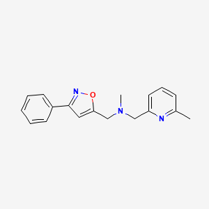 molecular formula C18H19N3O B5398393 N-methyl-1-(6-methyl-2-pyridinyl)-N-[(3-phenyl-5-isoxazolyl)methyl]methanamine 