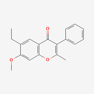 molecular formula C19H18O3 B5398410 6-乙基-7-甲氧基-2-甲基-3-苯基-4H-色满-4-酮 