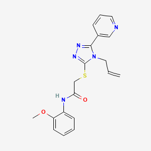 molecular formula C19H19N5O2S B5398420 2-{[4-allyl-5-(3-pyridinyl)-4H-1,2,4-triazol-3-yl]thio}-N-(2-methoxyphenyl)acetamide 