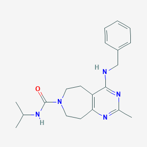 molecular formula C20H27N5O B5398427 4-(benzylamino)-N-isopropyl-2-methyl-5,6,8,9-tetrahydro-7H-pyrimido[4,5-d]azepine-7-carboxamide 