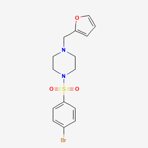 molecular formula C15H17BrN2O3S B5398480 1-[(4-bromophenyl)sulfonyl]-4-(2-furylmethyl)piperazine 