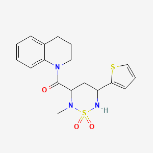 1-{[2-methyl-1,1-dioxido-5-(2-thienyl)-1,2,6-thiadiazinan-3-yl]carbonyl}-1,2,3,4-tetrahydroquinoline