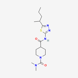 N~1~,N~1~-dimethyl-N~4~-[5-(1-methylbutyl)-1,3,4-thiadiazol-2-yl]-1,4-piperidinedicarboxamide