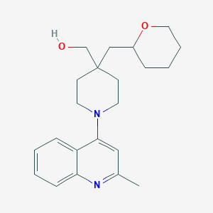 molecular formula C22H30N2O2 B5398528 [1-(2-methylquinolin-4-yl)-4-(tetrahydro-2H-pyran-2-ylmethyl)piperidin-4-yl]methanol 