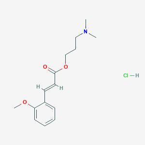 molecular formula C15H22ClNO3 B5398533 3-(dimethylamino)propyl 3-(2-methoxyphenyl)acrylate hydrochloride 