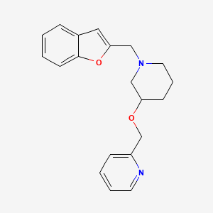 molecular formula C20H22N2O2 B5398534 2-({[1-(1-benzofuran-2-ylmethyl)-3-piperidinyl]oxy}methyl)pyridine 