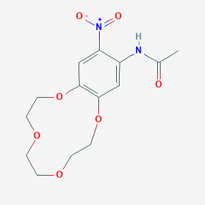 molecular formula C14H18N2O7 B5398555 N-(13-nitro-2,3,5,6,8,9-hexahydro-1,4,7,10-benzotetraoxacyclododecin-12-yl)acetamide 