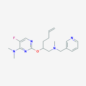 5-fluoro-N,N-dimethyl-2-[((2S,5R)-5-{[methyl(pyridin-3-ylmethyl)amino]methyl}tetrahydrofuran-2-yl)methyl]pyrimidin-4-amine