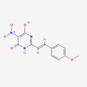 6-hydroxy-2-[2-(4-methoxyphenyl)vinyl]-5-nitro-4(3H)-pyrimidinone