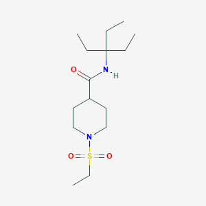 molecular formula C15H30N2O3S B5398591 N-(1,1-diethylpropyl)-1-(ethylsulfonyl)-4-piperidinecarboxamide 