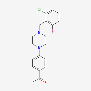 molecular formula C19H20ClFN2O B5398597 1-{4-[4-(2-chloro-6-fluorobenzyl)-1-piperazinyl]phenyl}ethanone 