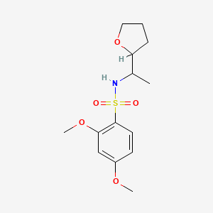 molecular formula C14H21NO5S B5398608 2,4-dimethoxy-N-[1-(tetrahydro-2-furanyl)ethyl]benzenesulfonamide 