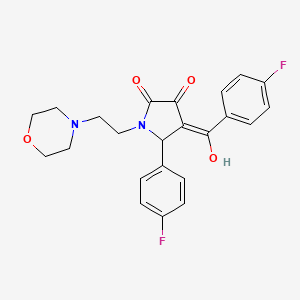 molecular formula C23H22F2N2O4 B5398616 4-(4-fluorobenzoyl)-5-(4-fluorophenyl)-3-hydroxy-1-[2-(4-morpholinyl)ethyl]-1,5-dihydro-2H-pyrrol-2-one 