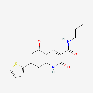 N-butyl-2,5-dioxo-7-(2-thienyl)-1,2,5,6,7,8-hexahydro-3-quinolinecarboxamide