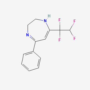 molecular formula C13H12F4N2 B5398626 5-phenyl-7-(1,1,2,2-tetrafluoroethyl)-2,3-dihydro-1H-1,4-diazepine 