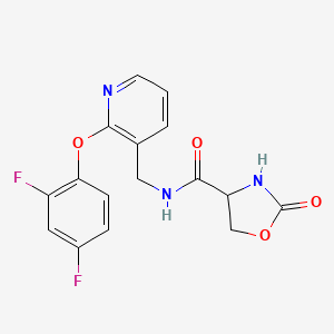 molecular formula C16H13F2N3O4 B5398640 N-{[2-(2,4-difluorophenoxy)pyridin-3-yl]methyl}-2-oxo-1,3-oxazolidine-4-carboxamide 