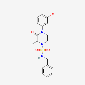 molecular formula C19H23N3O4S B5398647 N-benzyl-4-(3-methoxyphenyl)-2-methyl-3-oxopiperazine-1-sulfonamide 