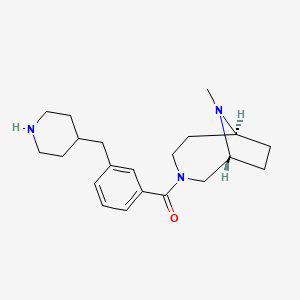 rel-(1R,6S)-9-methyl-3-[3-(4-piperidinylmethyl)benzoyl]-3,9-diazabicyclo[4.2.1]nonane dihydrochloride