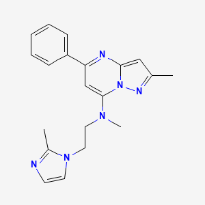 N,2-dimethyl-N-[2-(2-methyl-1H-imidazol-1-yl)ethyl]-5-phenylpyrazolo[1,5-a]pyrimidin-7-amine