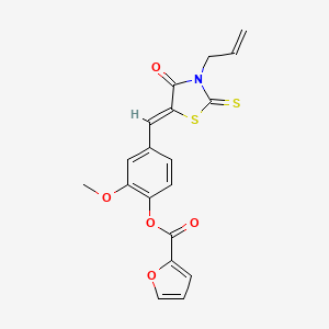 4-[(3-allyl-4-oxo-2-thioxo-1,3-thiazolidin-5-ylidene)methyl]-2-methoxyphenyl 2-furoate