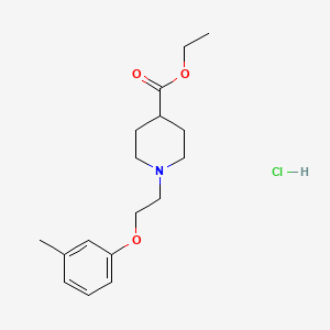 molecular formula C17H26ClNO3 B5398688 ethyl 1-[2-(3-methylphenoxy)ethyl]-4-piperidinecarboxylate hydrochloride 