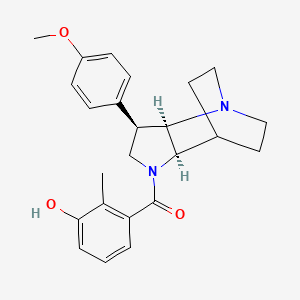 3-{[(3R*,3aR*,7aR*)-3-(4-methoxyphenyl)hexahydro-4,7-ethanopyrrolo[3,2-b]pyridin-1(2H)-yl]carbonyl}-2-methylphenol