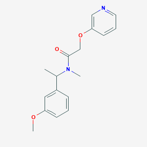 molecular formula C17H20N2O3 B5398703 N-[1-(3-methoxyphenyl)ethyl]-N-methyl-2-(pyridin-3-yloxy)acetamide 