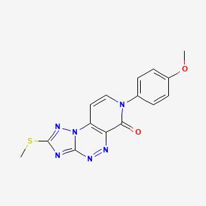 molecular formula C15H12N6O2S B5398709 7-(4-methoxyphenyl)-2-(methylthio)pyrido[4,3-e][1,2,4]triazolo[5,1-c][1,2,4]triazin-6(7H)-one 