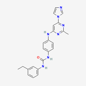 N-(3-ethylphenyl)-N'-(4-{[6-(1H-imidazol-1-yl)-2-methyl-4-pyrimidinyl]amino}phenyl)urea