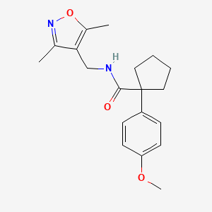 N-[(3,5-dimethylisoxazol-4-yl)methyl]-1-(4-methoxyphenyl)cyclopentanecarboxamide