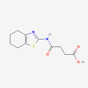 molecular formula C11H14N2O3S B5398745 4-oxo-4-(4,5,6,7-tetrahydro-1,3-benzothiazol-2-ylamino)butanoic acid CAS No. 107811-09-6
