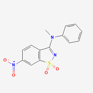 N-methyl-6-nitro-N-phenyl-1,2-benzisothiazol-3-amine 1,1-dioxide