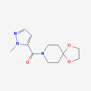 molecular formula C12H17N3O3 B5398783 8-[(1-methyl-1H-pyrazol-5-yl)carbonyl]-1,4-dioxa-8-azaspiro[4.5]decane 