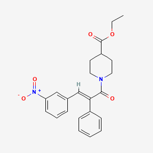 molecular formula C23H24N2O5 B5398786 ethyl 1-[3-(3-nitrophenyl)-2-phenylacryloyl]-4-piperidinecarboxylate 