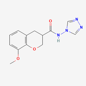molecular formula C13H14N4O3 B5398792 8-methoxy-N-4H-1,2,4-triazol-4-ylchromane-3-carboxamide 