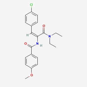 molecular formula C21H23ClN2O3 B5398804 N-{2-(4-chlorophenyl)-1-[(diethylamino)carbonyl]vinyl}-4-methoxybenzamide 