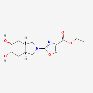 molecular formula C14H20N2O5 B5398812 ethyl 2-[(3aR*,5R*,6S*,7aS*)-5,6-dihydroxyoctahydro-2H-isoindol-2-yl]-1,3-oxazole-4-carboxylate 