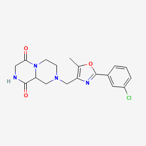 8-{[2-(3-chlorophenyl)-5-methyl-1,3-oxazol-4-yl]methyl}tetrahydro-2H-pyrazino[1,2-a]pyrazine-1,4(3H,6H)-dione