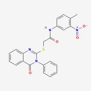 N-(4-methyl-3-nitrophenyl)-2-[(4-oxo-3-phenyl-3,4-dihydro-2-quinazolinyl)thio]acetamide