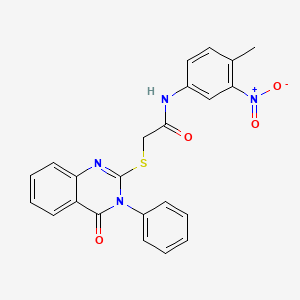 molecular formula C23H18N4O4S B5398848 N-(4-methyl-3-nitrophenyl)-2-[(4-oxo-3-phenyl-3,4-dihydro-2-quinazolinyl)thio]acetamide 