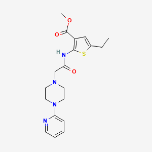 molecular formula C19H24N4O3S B5398867 methyl 5-ethyl-2-({[4-(2-pyridinyl)-1-piperazinyl]acetyl}amino)-3-thiophenecarboxylate 