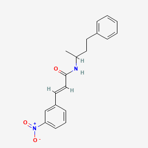 molecular formula C19H20N2O3 B5398877 N-(1-methyl-3-phenylpropyl)-3-(3-nitrophenyl)acrylamide 
