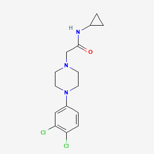 molecular formula C15H19Cl2N3O B5398882 N-cyclopropyl-2-[4-(3,4-dichlorophenyl)-1-piperazinyl]acetamide 