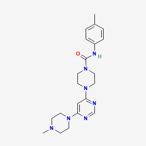 molecular formula C21H29N7O B5398901 N-(4-methylphenyl)-4-[6-(4-methyl-1-piperazinyl)-4-pyrimidinyl]-1-piperazinecarboxamide 
