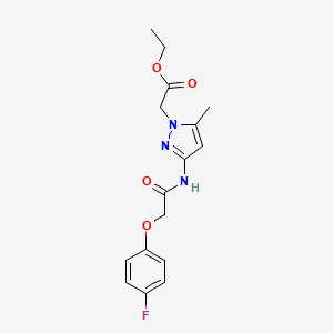 ethyl (3-{[(4-fluorophenoxy)acetyl]amino}-5-methyl-1H-pyrazol-1-yl)acetate