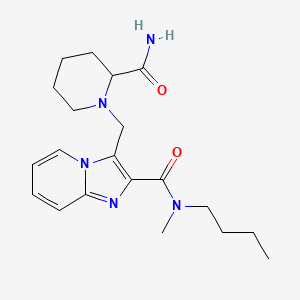 3-{[2-(aminocarbonyl)piperidin-1-yl]methyl}-N-butyl-N-methylimidazo[1,2-a]pyridine-2-carboxamide