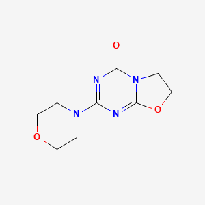 molecular formula C9H12N4O3 B5398959 2-(4-morpholinyl)-6,7-dihydro-4H-[1,3]oxazolo[3,2-a][1,3,5]triazin-4-one 