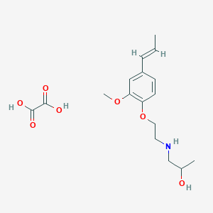 1-({2-[2-methoxy-4-(1-propen-1-yl)phenoxy]ethyl}amino)-2-propanol ethanedioate (salt)