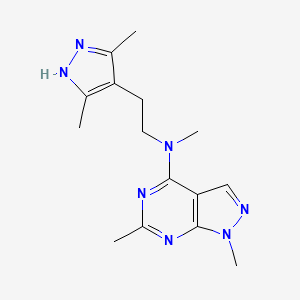 N-[2-(3,5-dimethyl-1H-pyrazol-4-yl)ethyl]-N,1,6-trimethyl-1H-pyrazolo[3,4-d]pyrimidin-4-amine